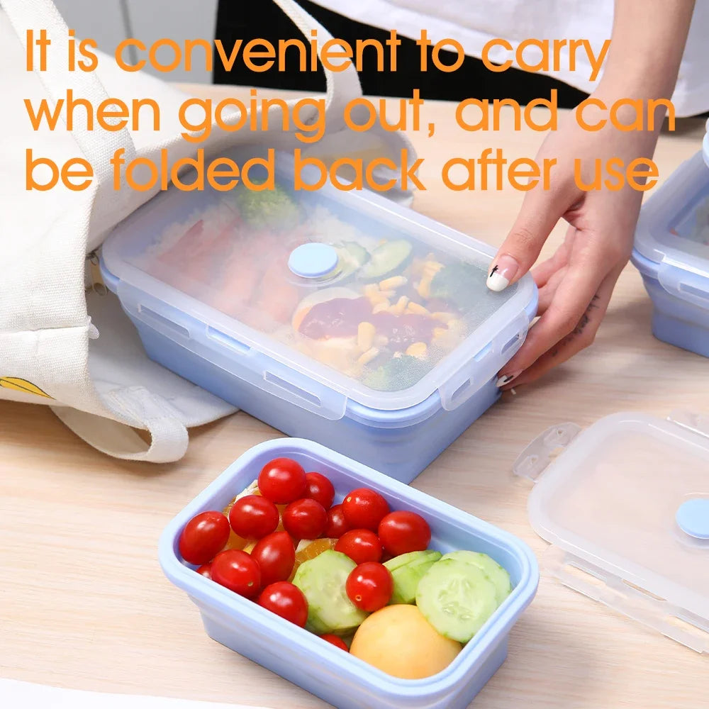 Collapsible Bento Box Folding Food Container